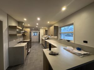 After kitchen with island